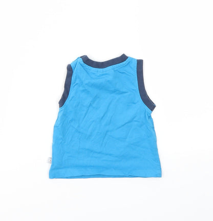 Liegelind Boys Blue Animal Print  Basic T-Shirt Size 3-6 Months