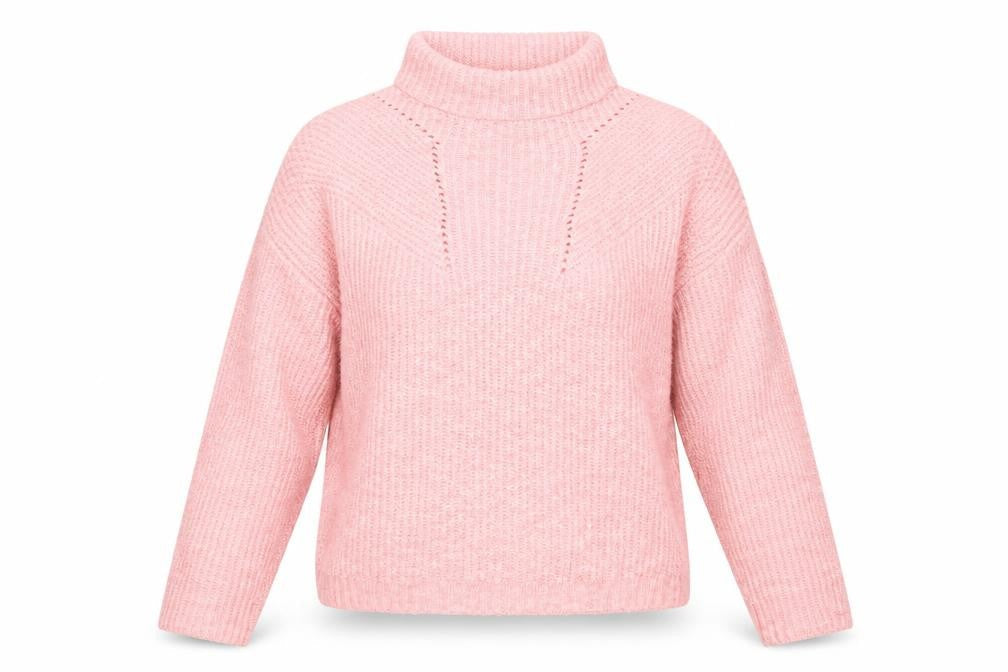 Womens UK Size S Papaya Pink Pullover Jumper