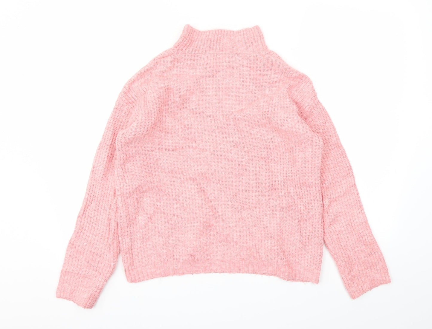 Womens UK Size S Papaya Pink Pullover Jumper