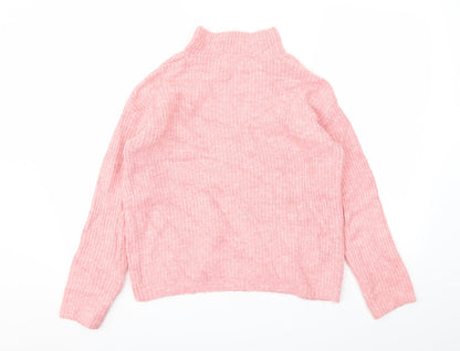 Womens UK Size S Papaya Pink Pullover Jumper