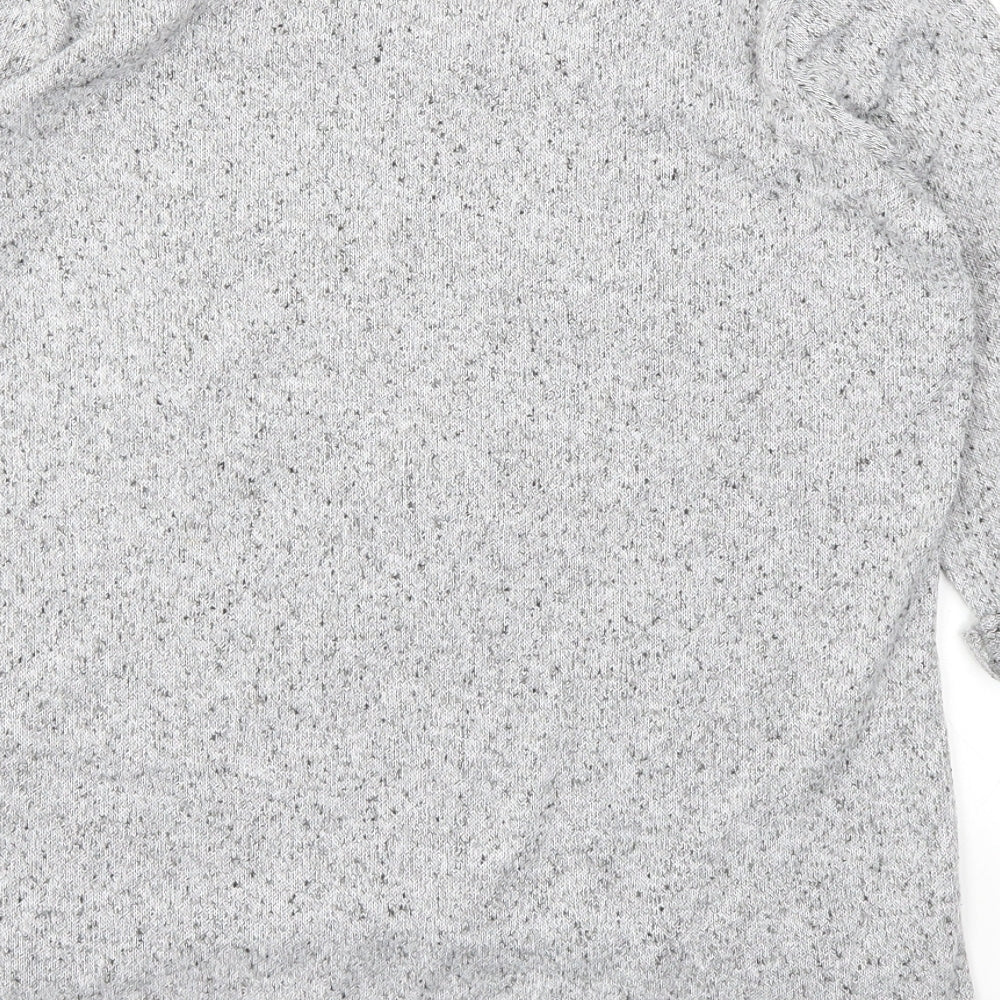 Womens UK Size 8 New Look Grey Basic T-Shirt