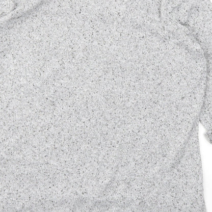 Womens UK Size 8 New Look Grey Basic T-Shirt