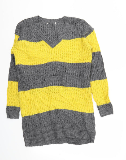 TU Womens Multicoloured Striped  Pullover Jumper Size 10