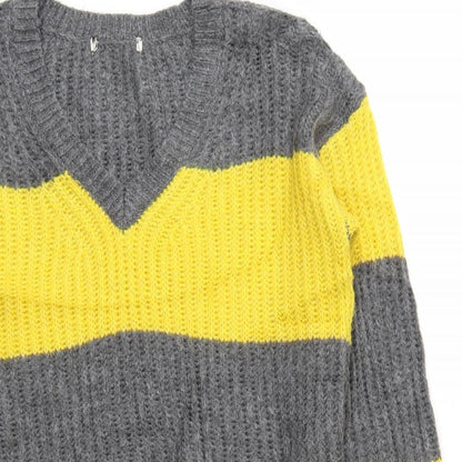 TU Womens Multicoloured Striped  Pullover Jumper Size 10