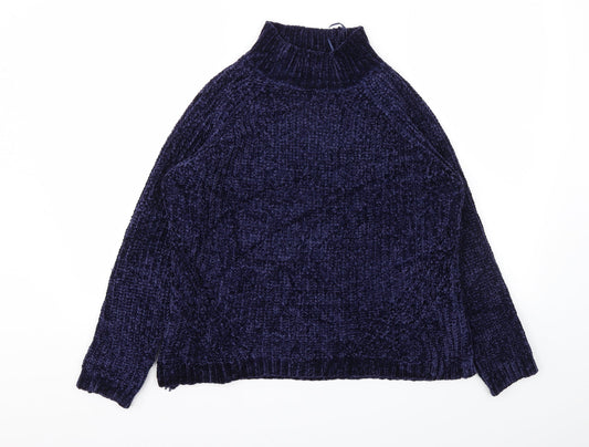 Womens UK Size 14 M&Co Blue Pullover Jumper