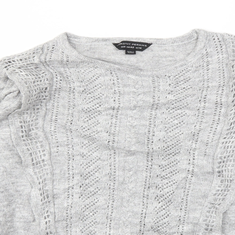 Dorothy Perkins Womens Grey   Pullover Jumper Size 14