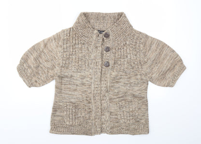 Womens UK Size L Ellie Louise Brown Cardigan Jumper