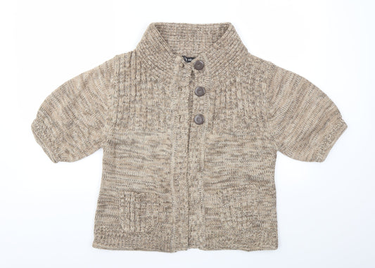 Womens UK Size L Ellie Louise Brown Cardigan Jumper