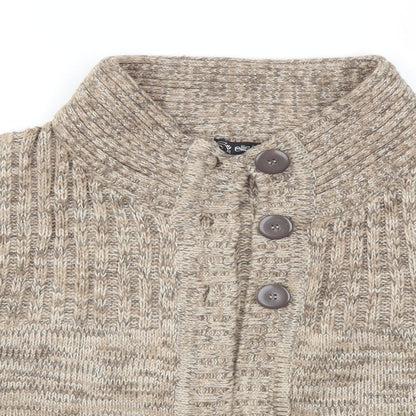 Womens UK Size L Ellie Louise Brown Cardigan Jumper