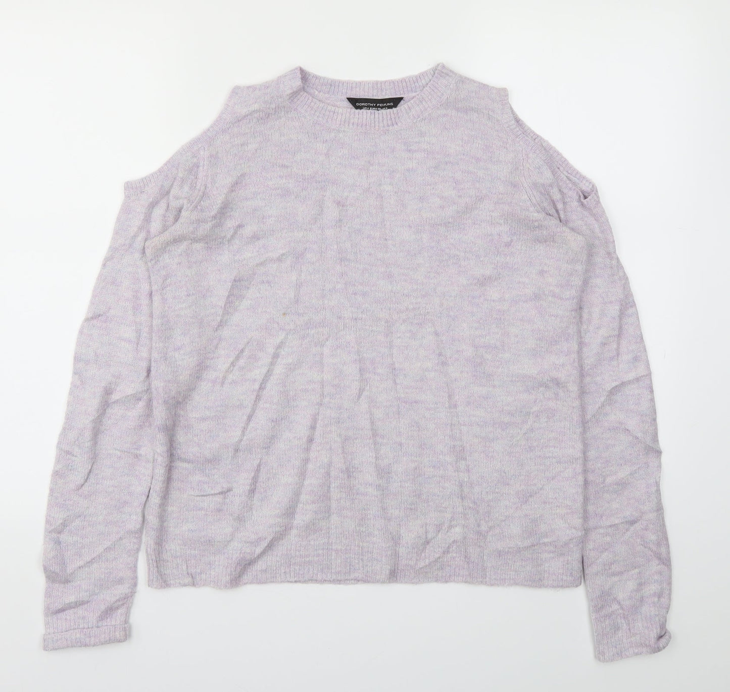 Womens UK Size 8 Dorothy Perkins Purple Basic T-Shirt