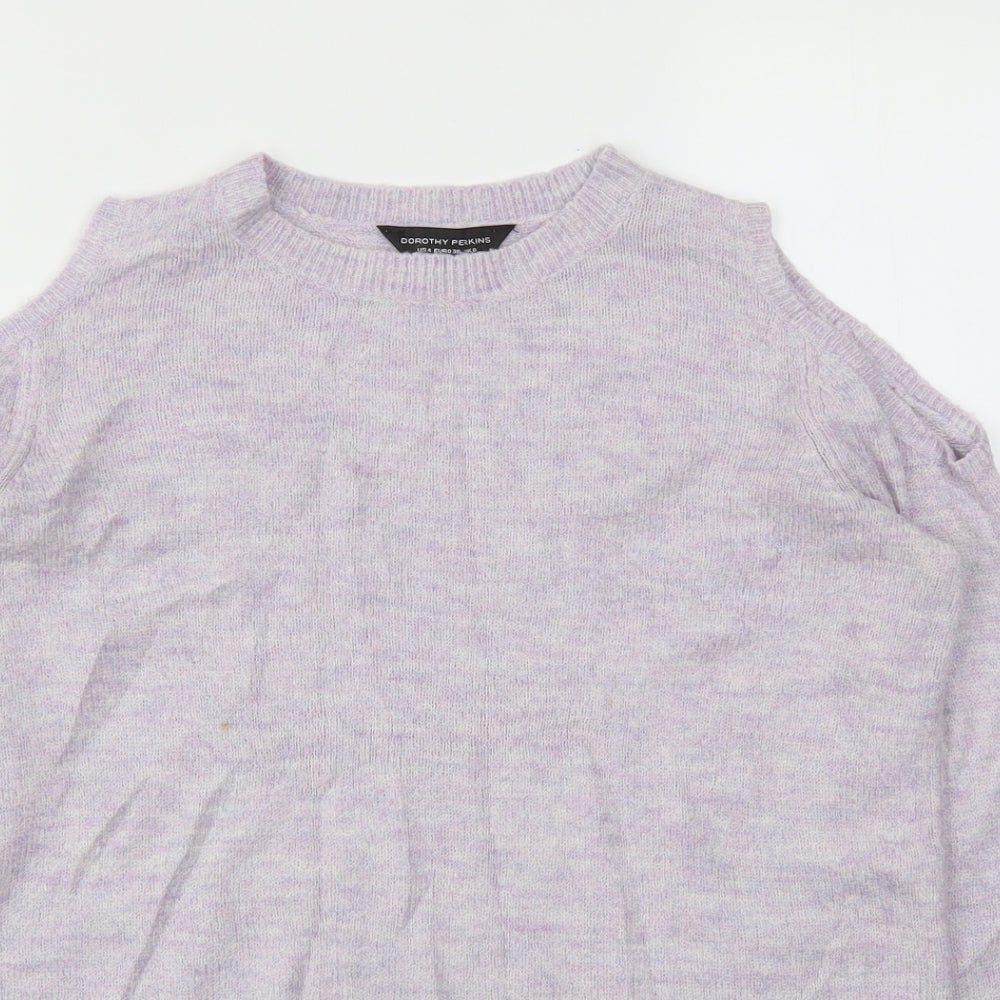 Womens UK Size 8 Dorothy Perkins Purple Basic T-Shirt