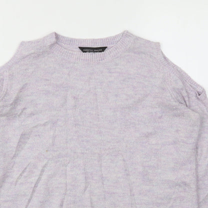 Womens UK Size 8 Dorothy Perkins Purple Basic T-Shirt