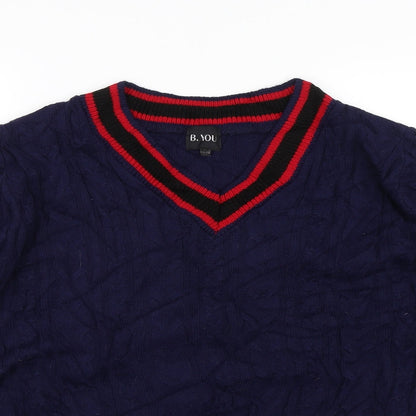 B. You  Womens Blue  Knit Pullover Jumper Size 16