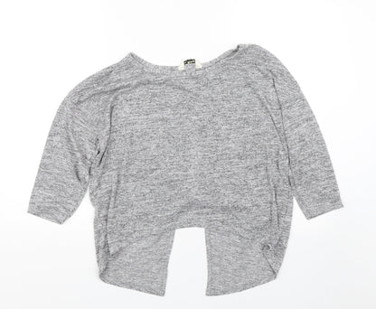 Miss Selfridge Womens Grey   Basic T-Shirt Size 12