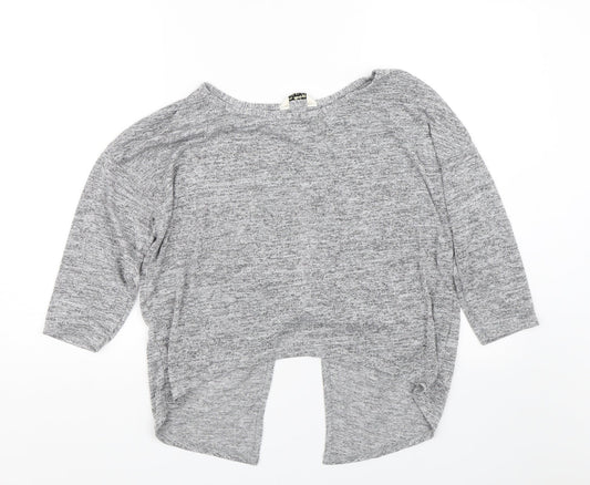 Miss Selfridge Womens Grey   Basic T-Shirt Size 12