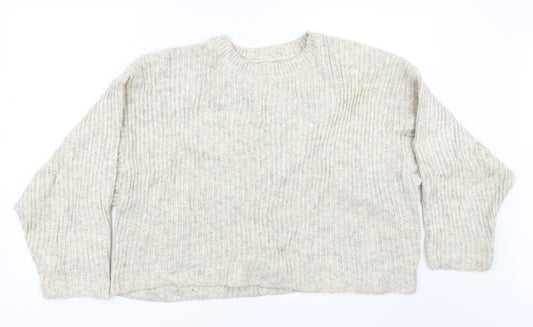 Womens UK Size S Topshop Beige Pullover Jumper