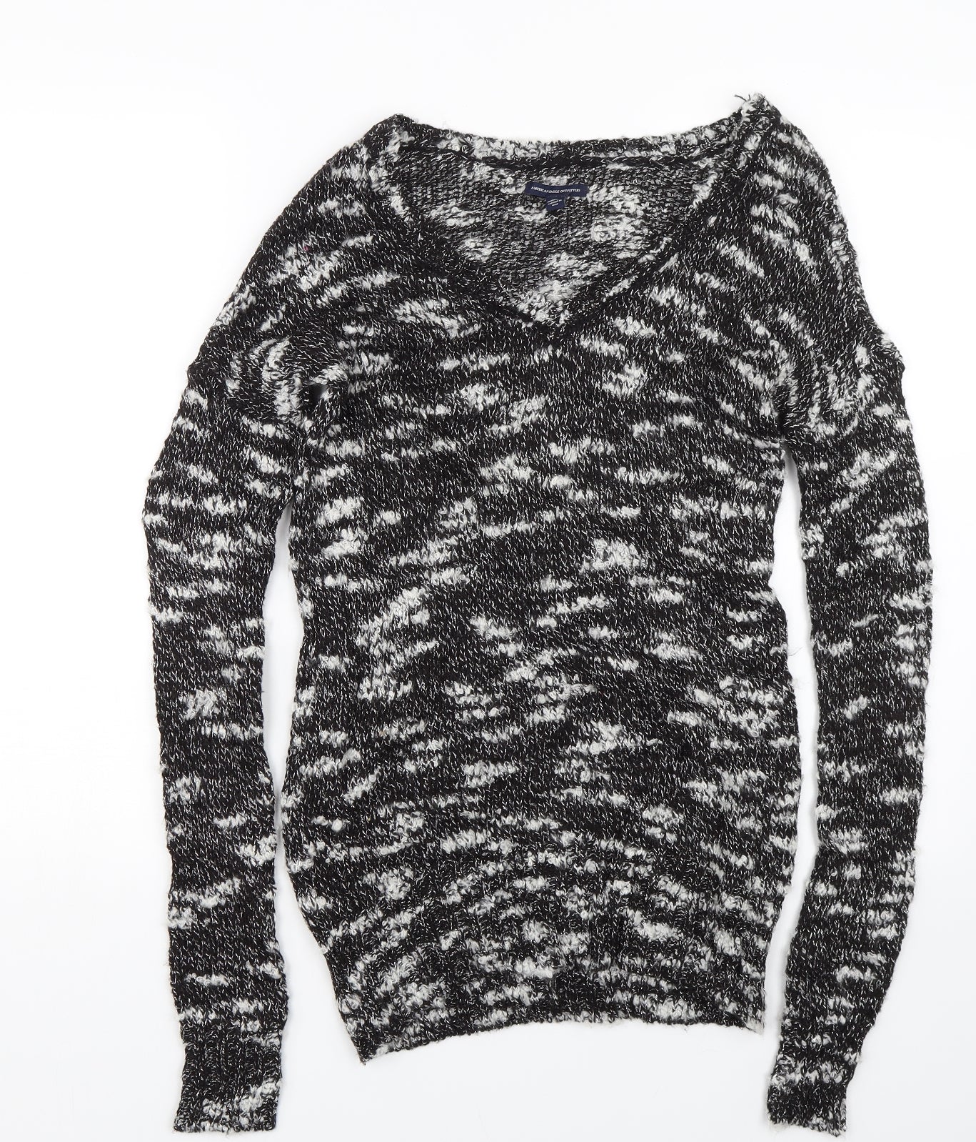 American Outfitters Womens Black  Knit Pullover Jumper Size S