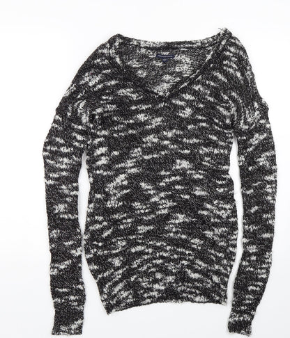 American Outfitters Womens Black  Knit Pullover Jumper Size S