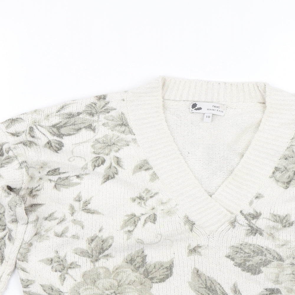 Womens UK Size 10 NEXT Beige Pullover Jumper