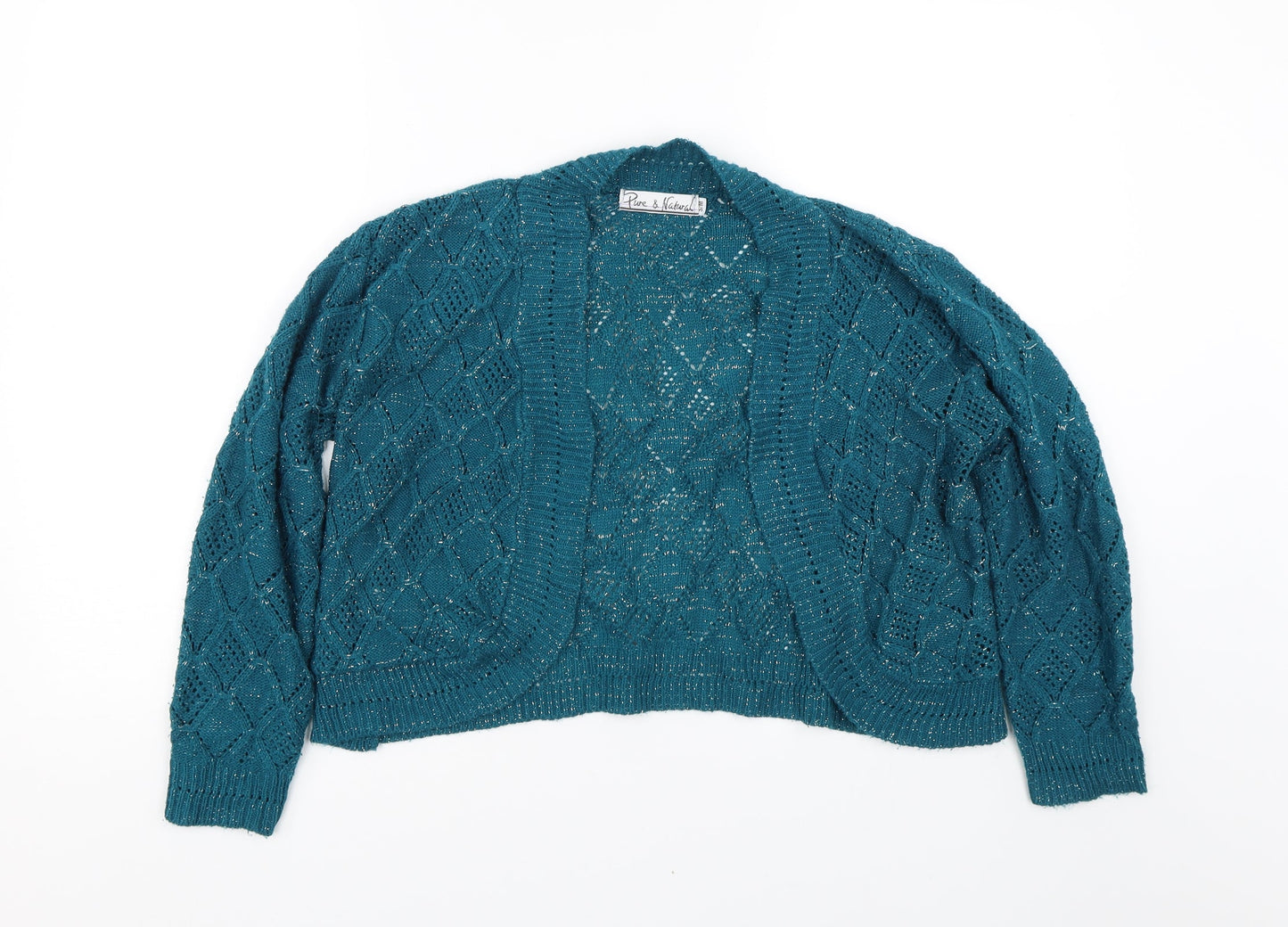 Womens UK Size S Pure & Natural Blue Cape Jumper