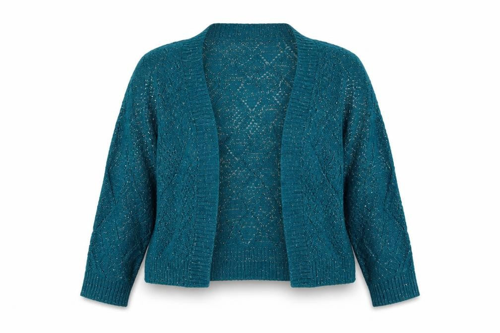 Womens UK Size S Pure & Natural Blue Cape Jumper