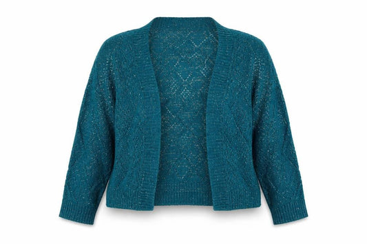 Womens UK Size S Pure & Natural Blue Cape Jumper