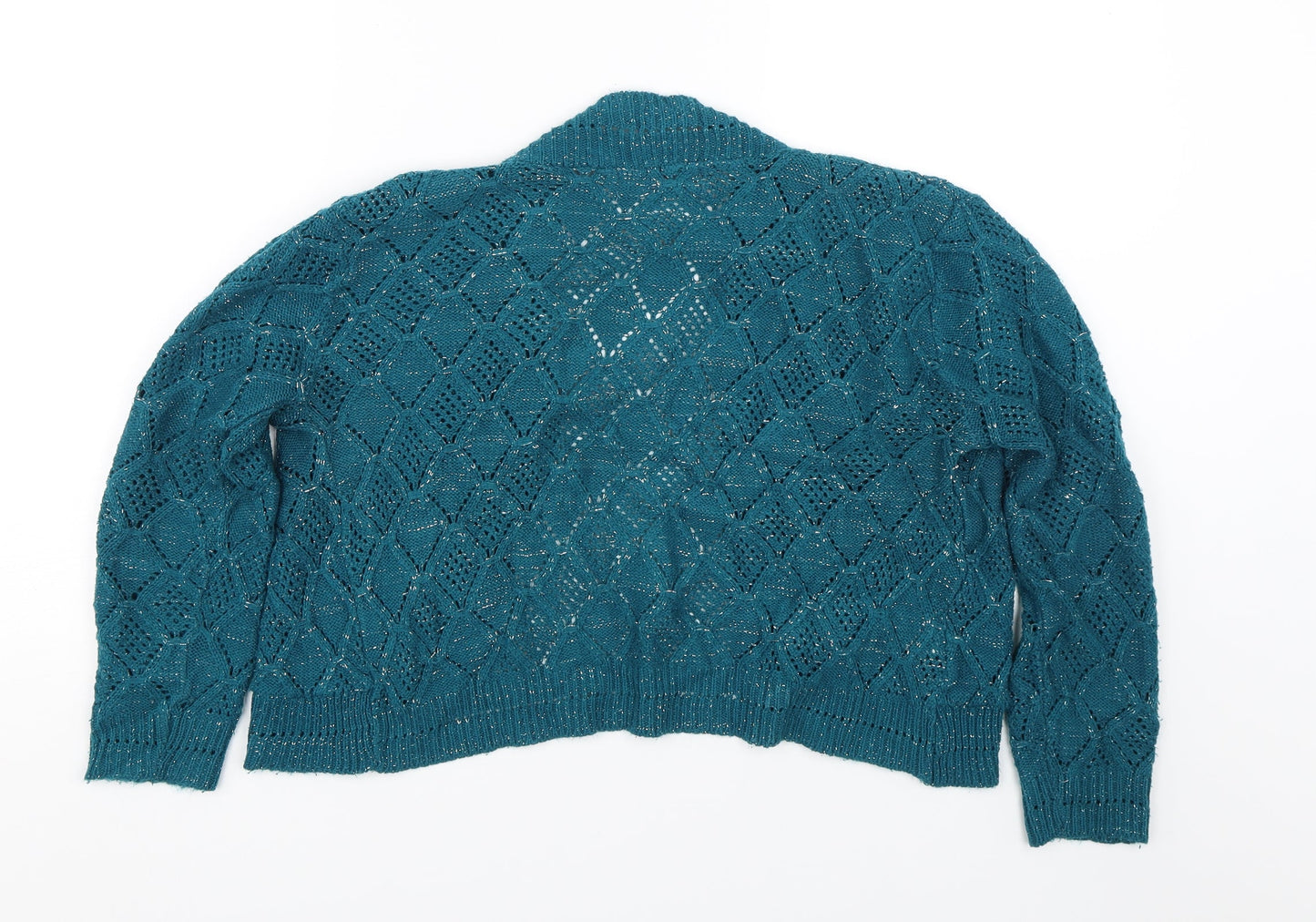 Womens UK Size S Pure & Natural Blue Cape Jumper