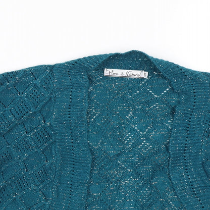 Womens UK Size S Pure & Natural Blue Cape Jumper