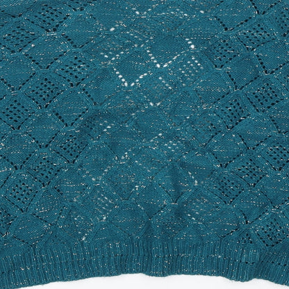 Womens UK Size S Pure & Natural Blue Cape Jumper