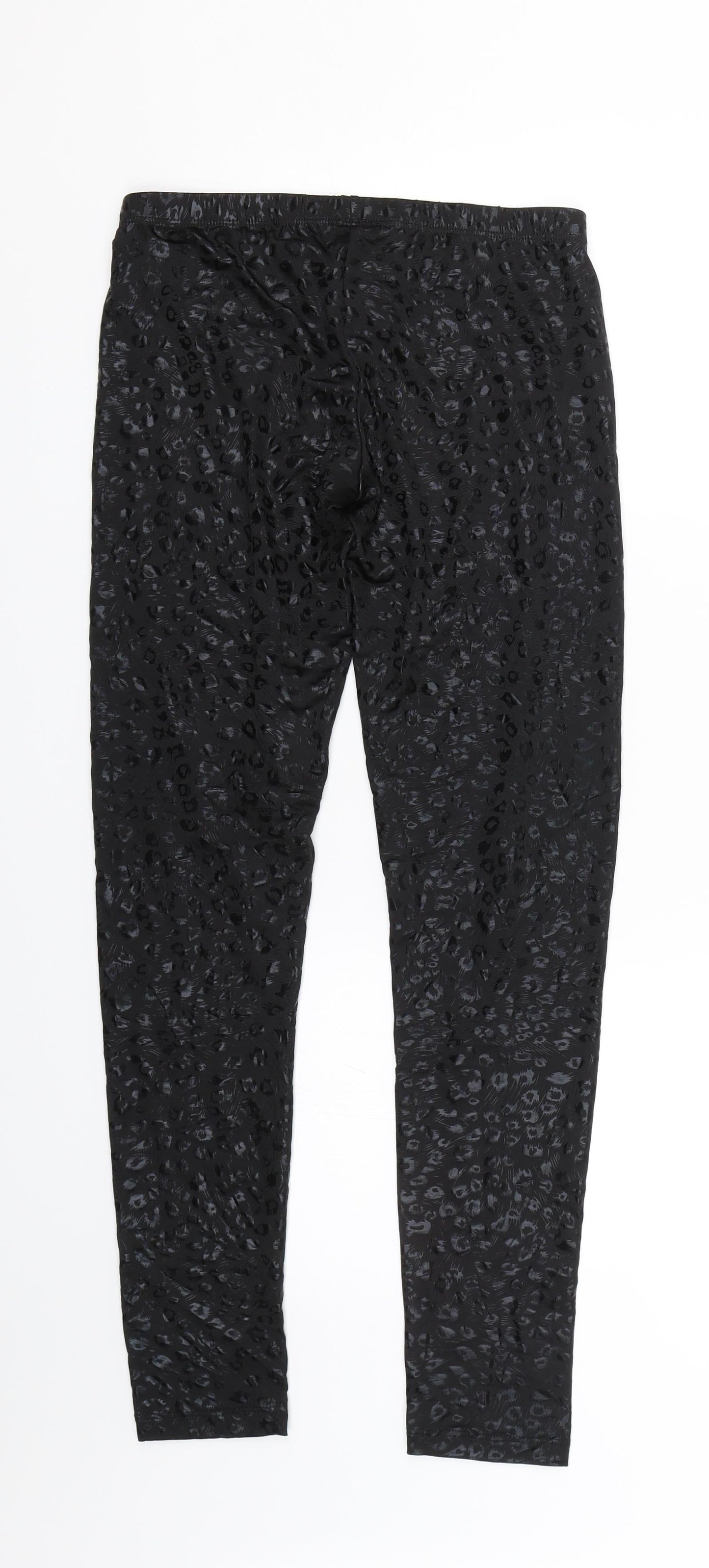 6126 Womens Black Animal Print  Capri Leggings Size XS L27 in