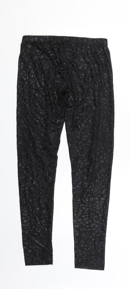 6126 Womens Black Animal Print  Capri Leggings Size XS L27 in