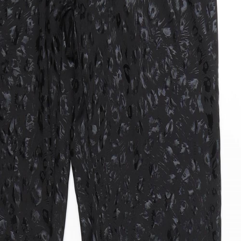 6126 Womens Black Animal Print  Capri Leggings Size XS L27 in