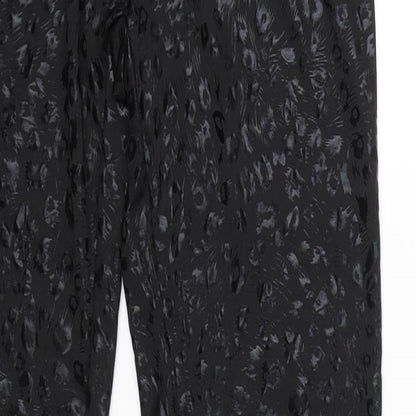 6126 Womens Black Animal Print  Capri Leggings Size XS L27 in