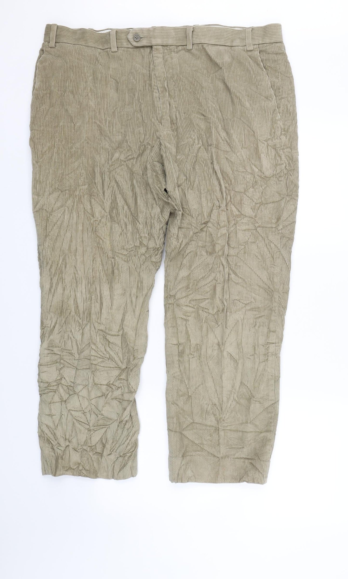 M&S Mens Green  Corduroy Trousers  Size 40 L25 in