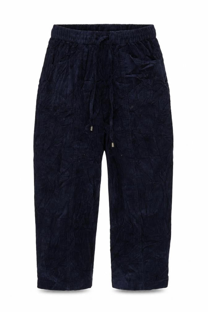 Womens UK Size 14 Isle Regular Fit Cropped Blue Trousers