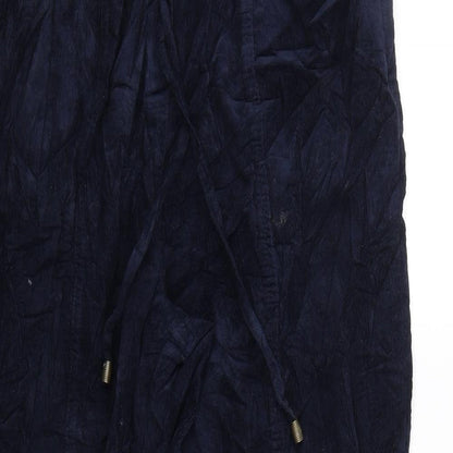 Womens UK Size 14 Isle Regular Fit Cropped Blue Trousers