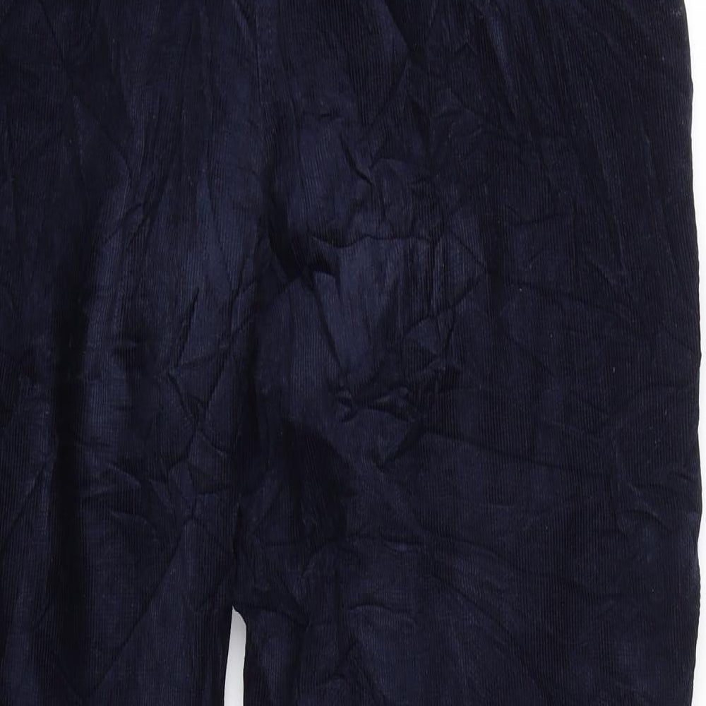 Womens UK Size 14 Isle Regular Fit Cropped Blue Trousers
