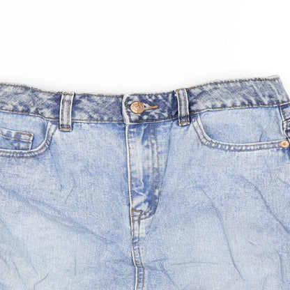 New Look Womens Blue  Denim Bandage Skirt Size 8