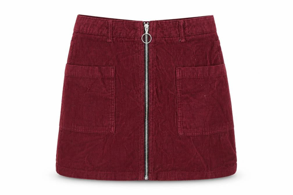 Womens UK Size 10 Topshop Straight & Pencil Corduroy Skirt