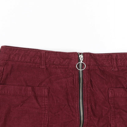 Womens UK Size 10 Topshop Straight & Pencil Corduroy Skirt