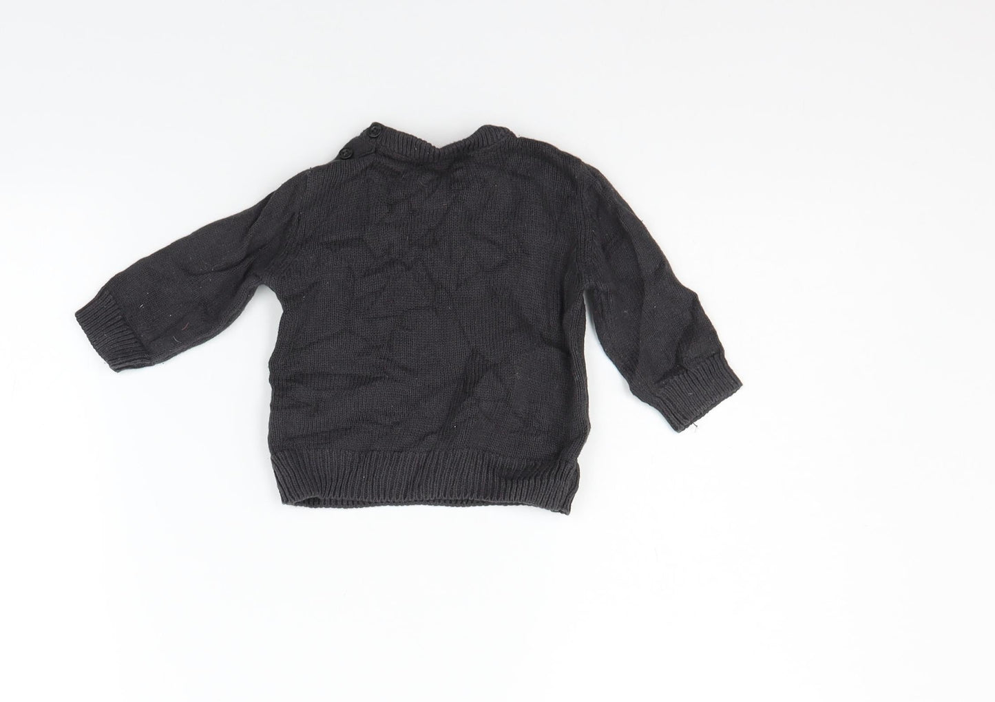 F&F Girls Grey Geometric  Pullover Jumper Size 3-6 Months