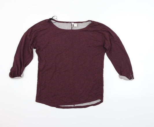 Womens UK Size M Divided Purple Pullover Jumper