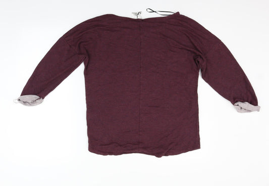 Womens UK Size M Divided Purple Pullover Jumper