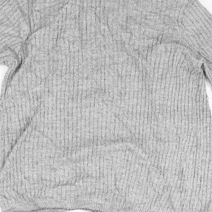 Womens UK Size L Cedar Wood State Grey Cardigan Jumper