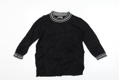 Womens UK Size 8 Papaya Black Pullover Jumper