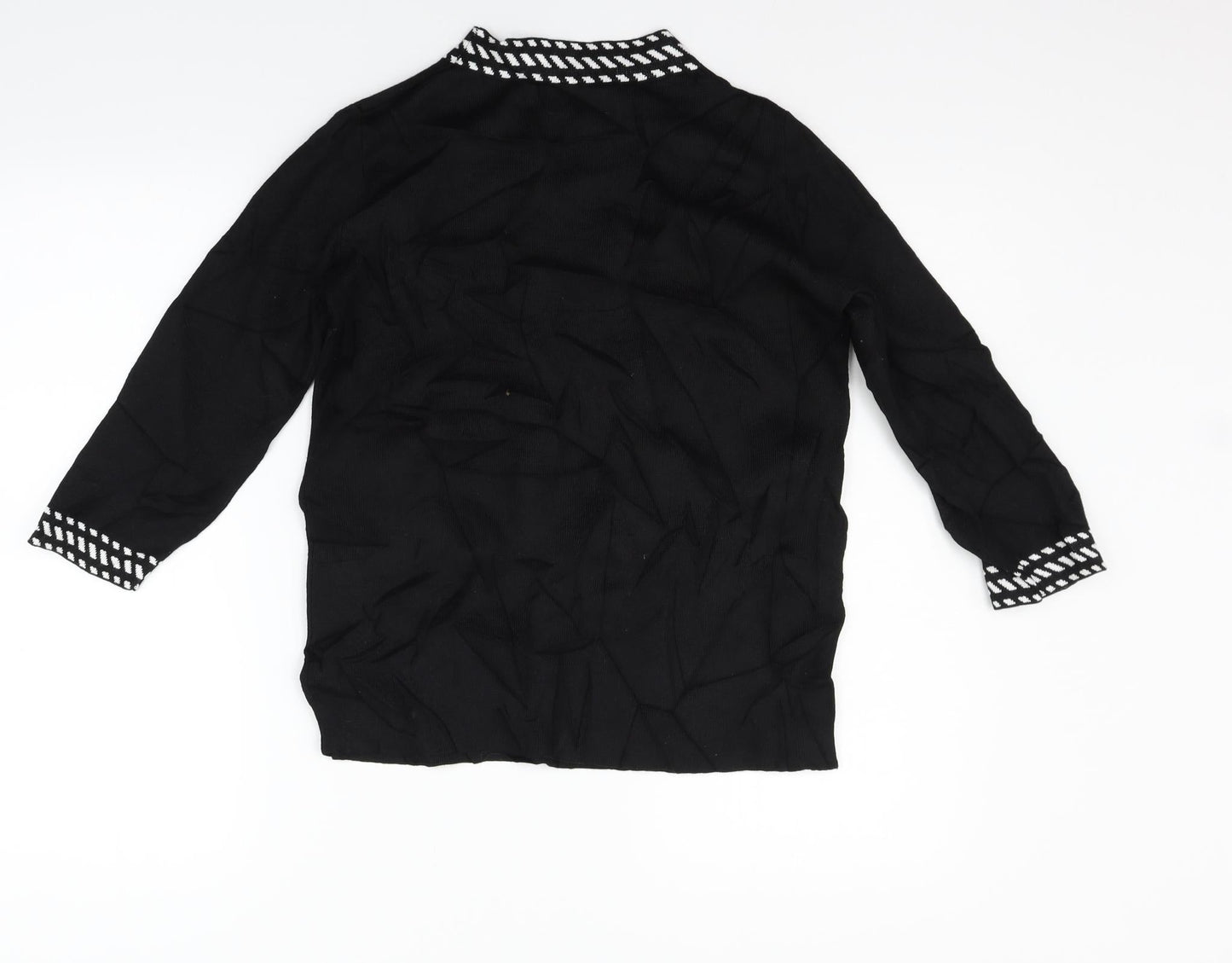 Womens UK Size 8 Papaya Black Pullover Jumper