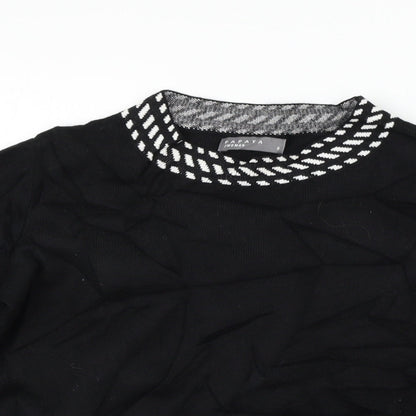 Womens UK Size 8 Papaya Black Pullover Jumper