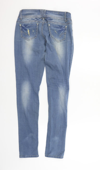 best curve Womens Blue   Straight Jeans Size 28 in L31 in