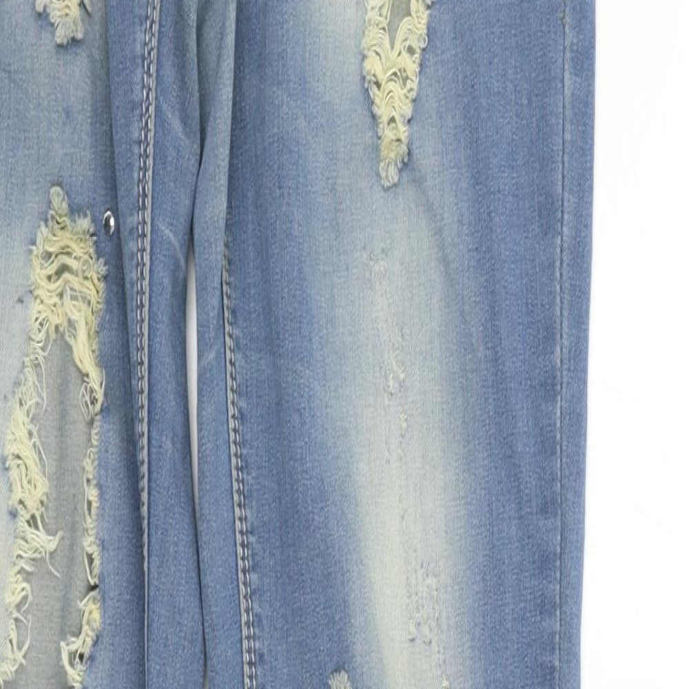 best curve Womens Blue   Straight Jeans Size 28 in L31 in