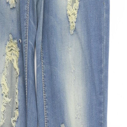 best curve Womens Blue   Straight Jeans Size 28 in L31 in